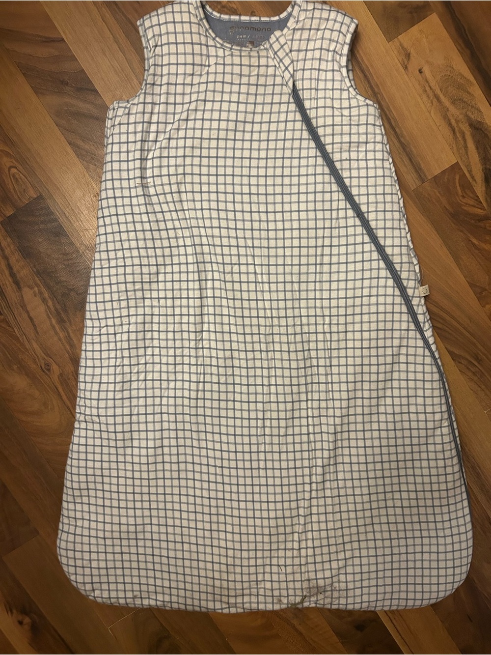 gunamuna 2.5 TOG Sleeveless Zipper Sleep Sack Bamboo Plaid 3-9 Months
